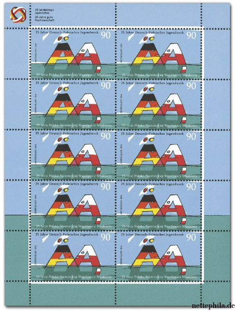 Stamp set “25 years of the German-Polish Jugendwerk Youth Office”